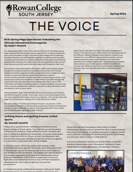 Image of the Voice, student newspaper